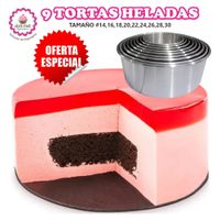 Set Premium de 9 Moldes de Torta Helada para Repostería del 14 al 30