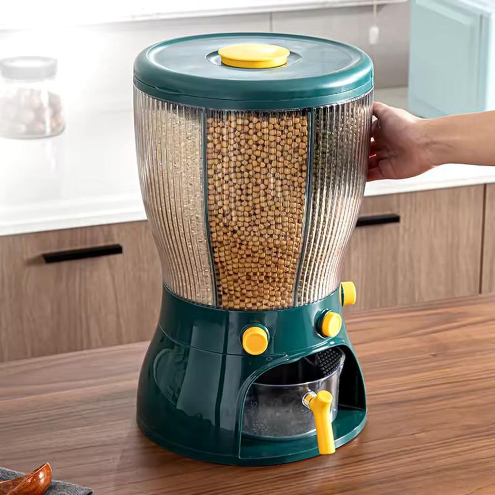 Contenedor De Arroz y Menestras De 10 Kilos - Verde