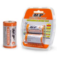 2 Baterias de Nimh Recargable Tipo C Pilas 1.2V 3500mAh MP Mediana