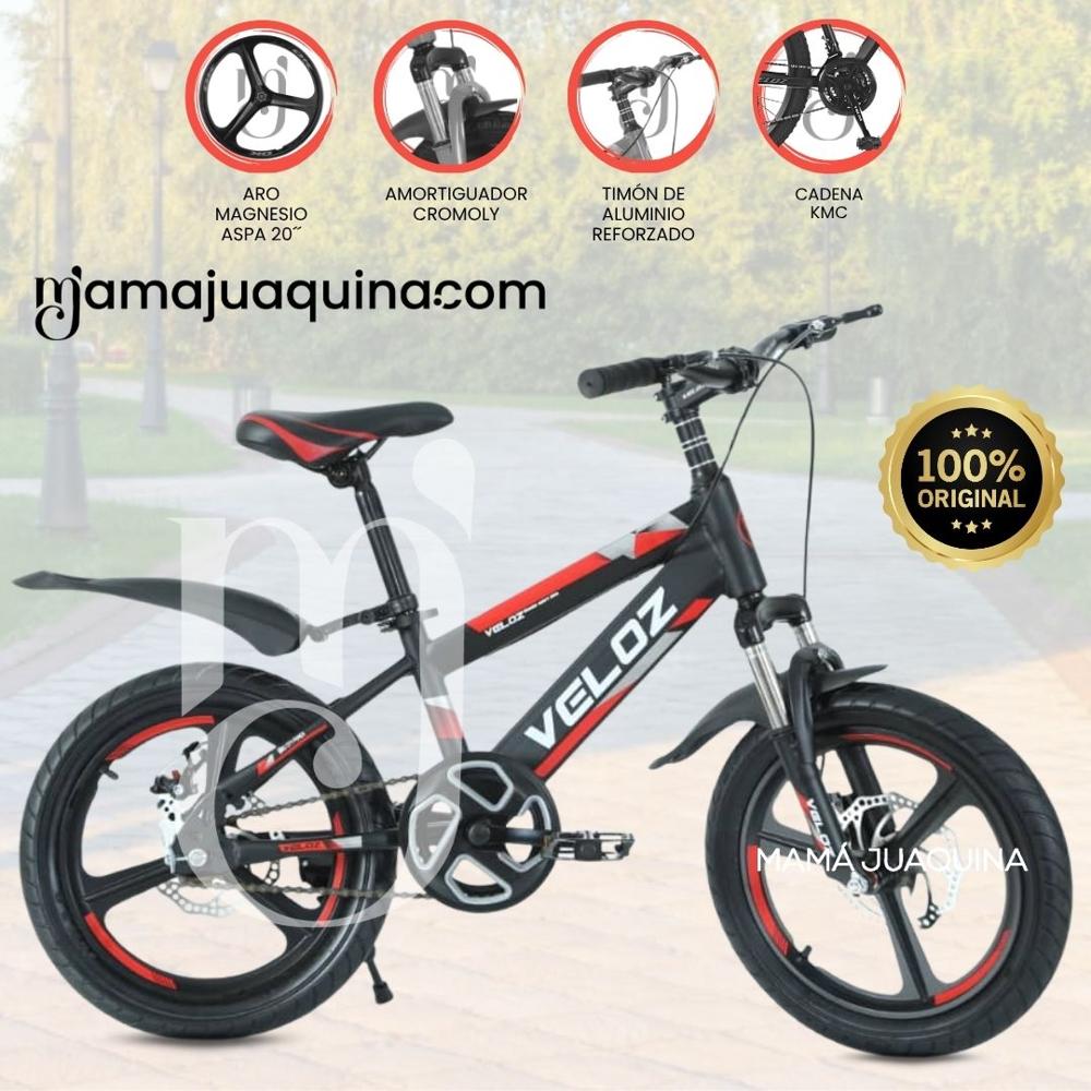 Bicicleta Deportiva Aro 20 VELOZ para Niños Red