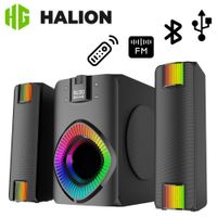Parlante 2,1 Halion Saturno HA R54 300 Watts Amplificador Clase D Sonido Pro