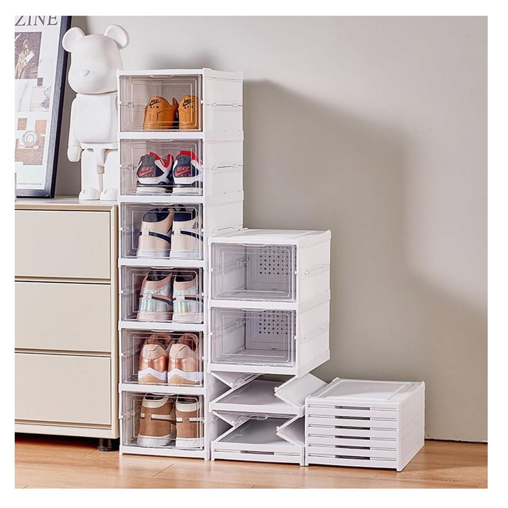 Zapatera Apilable 6 Niveles Organizador Plegable de Zapatos