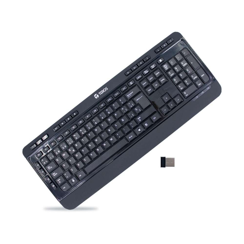 Teclado inalámbrico TEROS TE-4074CS, 2.4Ghz, USB, negro