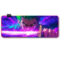 Mousepad Gamer Luces Led RGB Piece Zoro 2- 80x30 Antieslizante