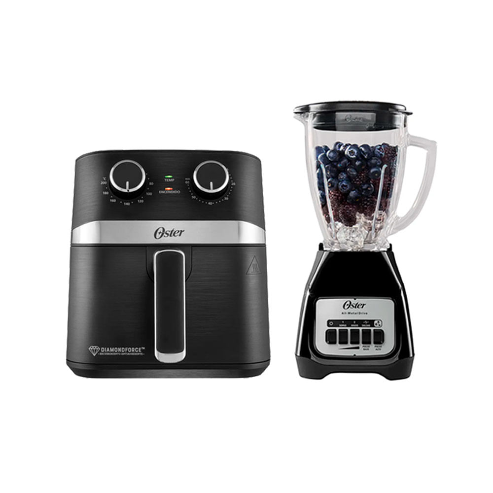 Combo Freidora Oster 4Lt + Licuadora BLSTKAGBPB 1.5Lt 800w