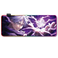 Mousepad Gamer Luces Led RGB jujutsu kaisen 6- 80x30 Antieslizante