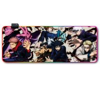 Mousepad Gamer Luces Led RGB jujutsu kaisen 1- 80x30 Antieslizante