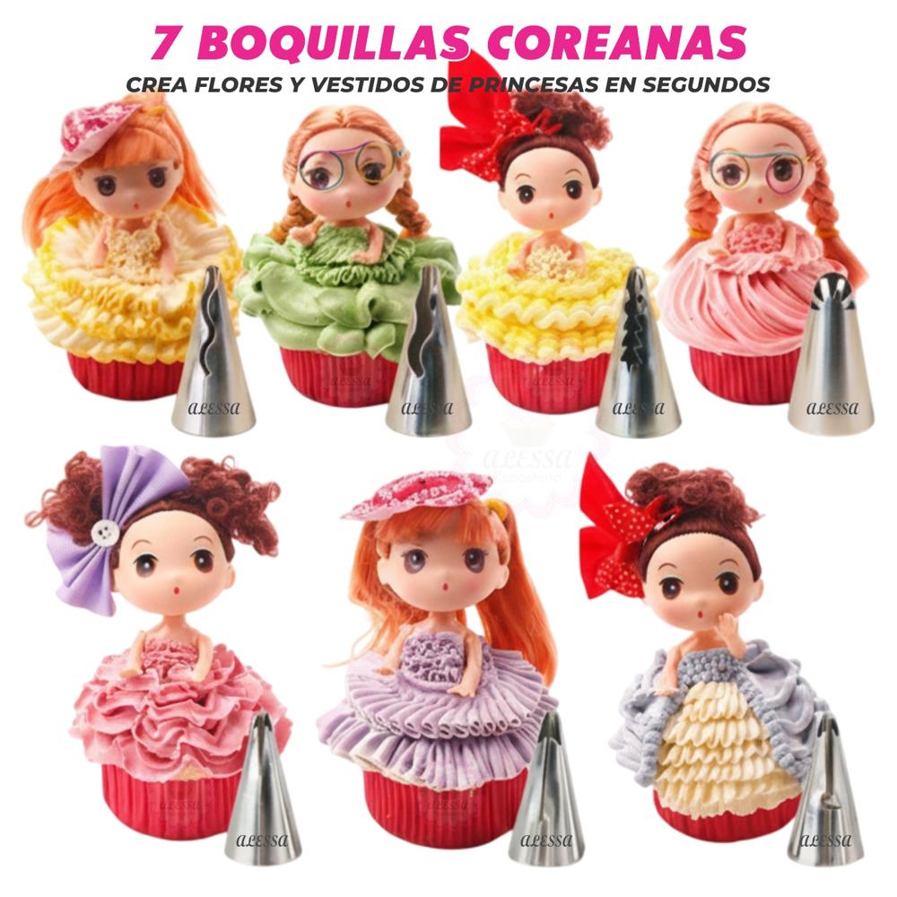 Set Premium de 7 Boquillas Coreanas para Reposteria