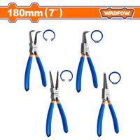 Juego de 4 Alicates 7 pulgadas Saca Seguros Circlip para Anillos de Retención Wadfow WPS2604