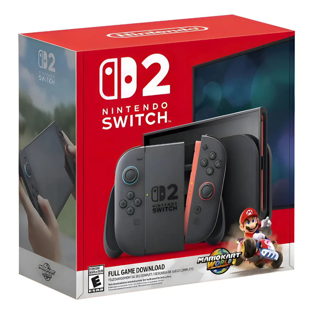Consola Nintendo Switch 2 Mario Kart World Bundle 256gb Negro