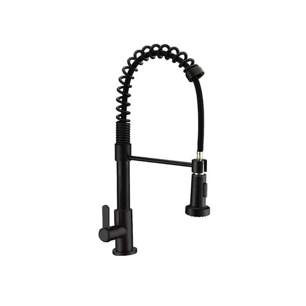 Grifería Monocontrol para Cocina Acero Inoxidable Negro