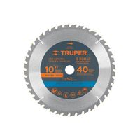 Disco sierra 10"" eje 5/8"" para Madera 40 Dientes Truper 18305
