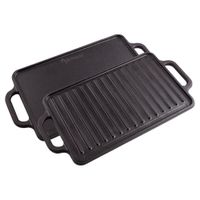 Plancha Victoria Reversible Hierro Fundido Curada 21x33Cm