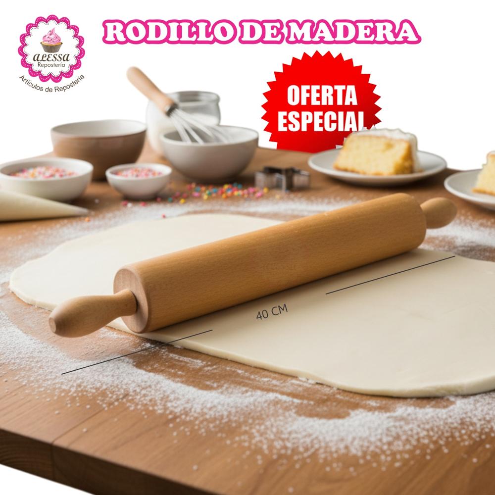 Rodillo Grande de 40 cm. para Repostería y Panadería