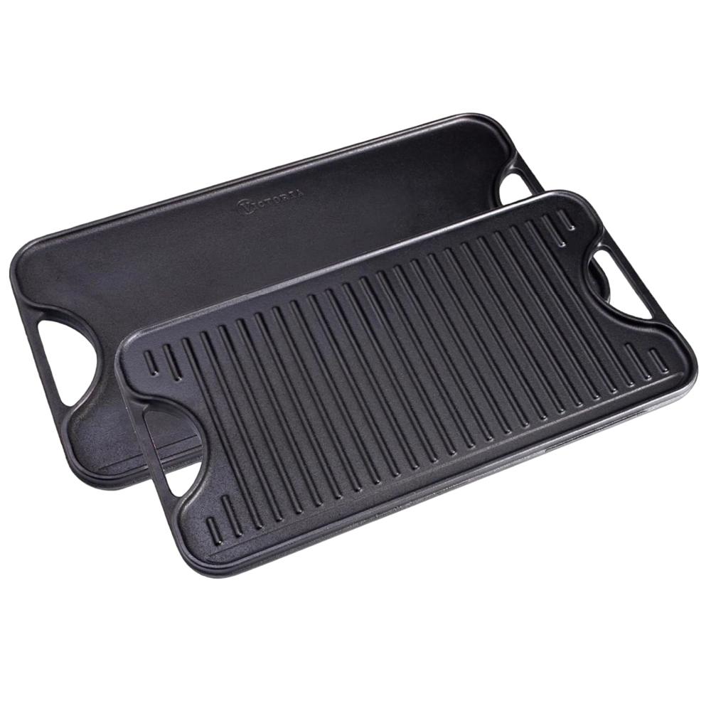 Plancha Reversible Hierro Fundido Esmaltado 47x25 Cm Plancha Reversible Hierro Fundido Esmaltado 47x25 Cm