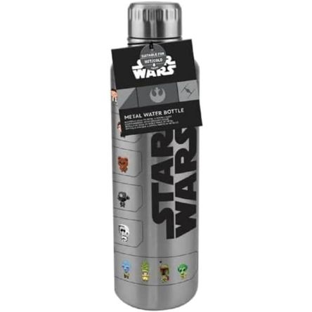 Paladone Star Wars, botella metálica decorativa con licencia oficial 16 oz / 473 ml