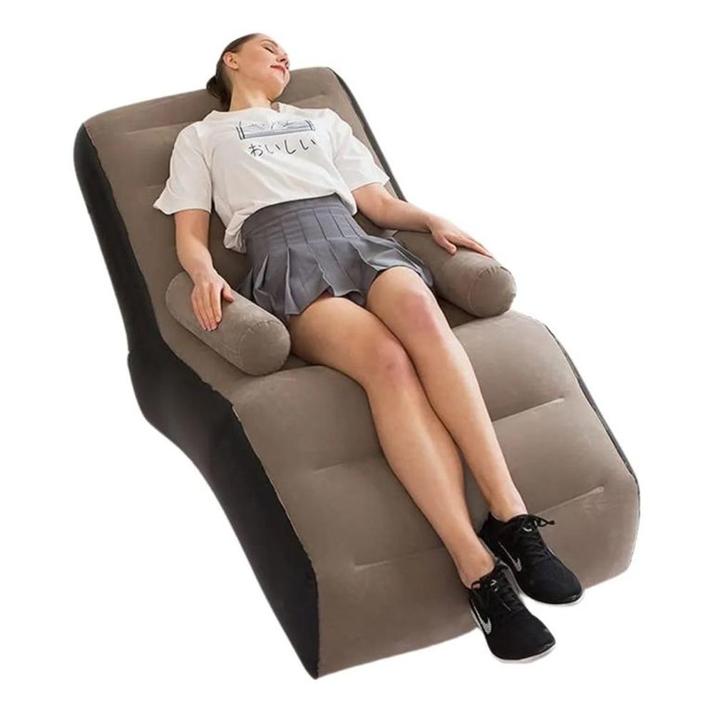 Sillón Inflable Grande Niños Adultos Sala Terraza Jardín Rosado