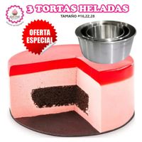 Set de 3 Moldes de Torta Helada Número 16-22 y 28 para Repostería