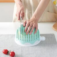 Cortador Para Ensaladas - Celeste