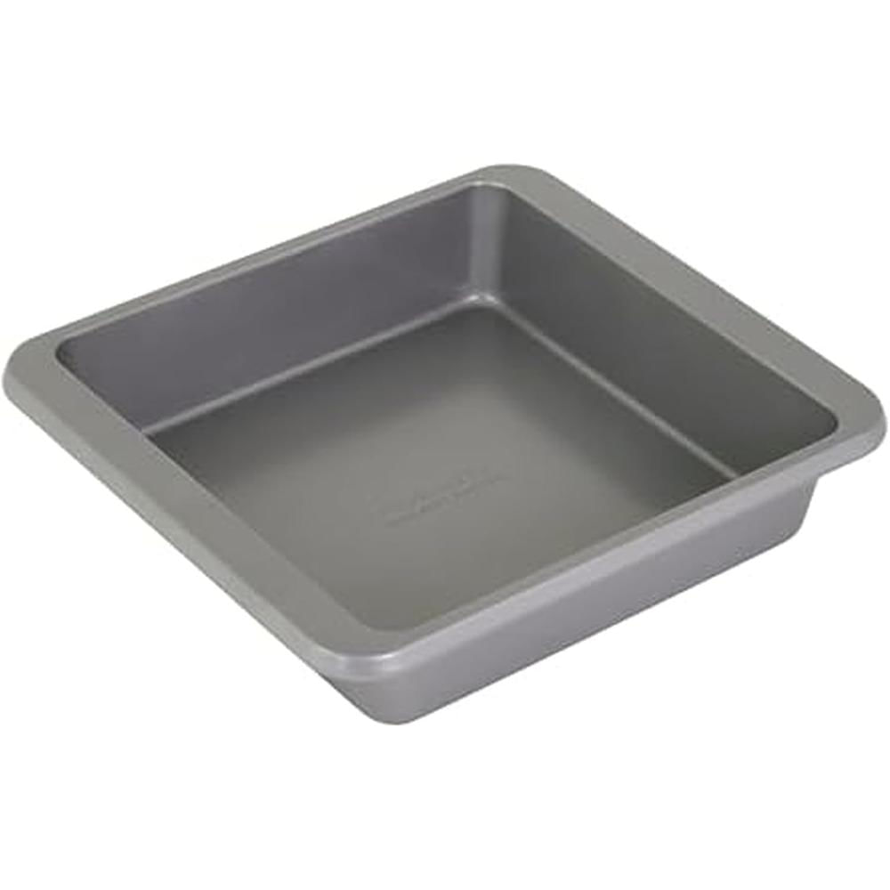 KitchenAid molde cuadrado 23 cm, acero aluminizado antiadherente | Plateado