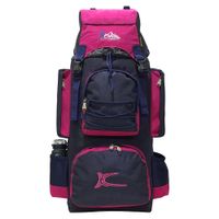 Mochila Campera Kengar Modelo N.4 Azul - Fucsia