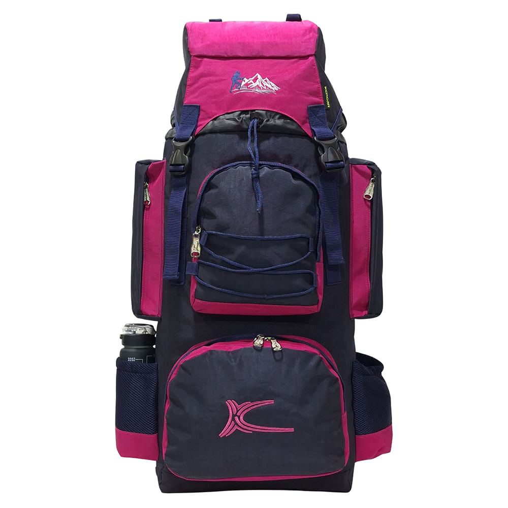 Mochila Campera Kengar Modelo N.4 Azul - Fucsia