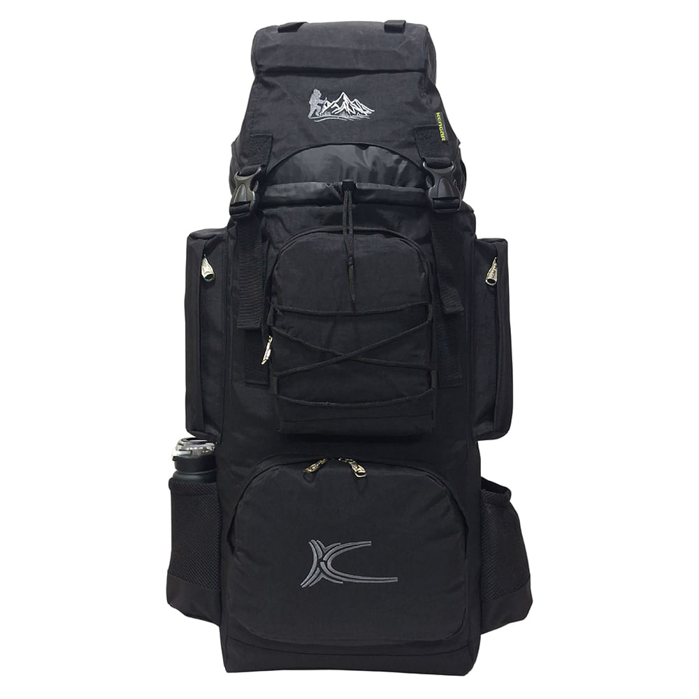 Mochila Campera Kengar Modelo N.4 Negro Entero