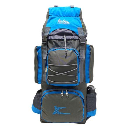 Mochila Campera Kengar Modelo N.4 Plomo - Turquesa Mochila Campera Kengar Modelo N.4 Plomo - Turquesa