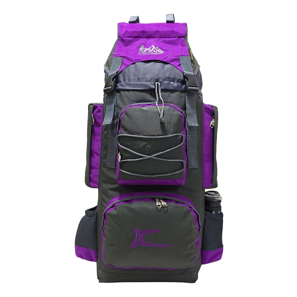Mochila Campera Kengar Modelo N.4 Plomo - Uva Mochila Campera Kengar Modelo N.4 Plomo - Uva