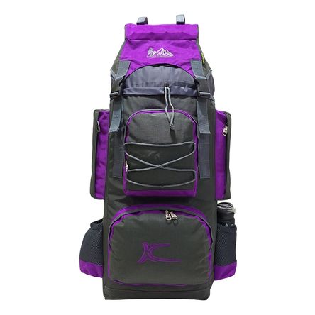 Mochila Campera Kengar Modelo N.4 Plomo - Uva Mochila Campera Kengar Modelo N.4 Plomo - Uva