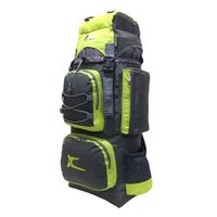 Mochila Campera Kengar Modelo N.4 Plomo - Verde Limón