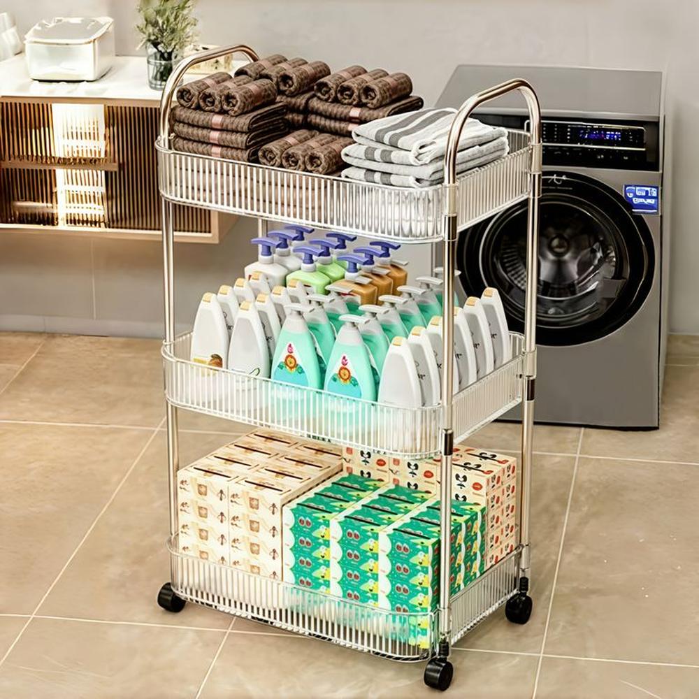 Estante Acrílico De 03 Niveles Para Cocina, Baño