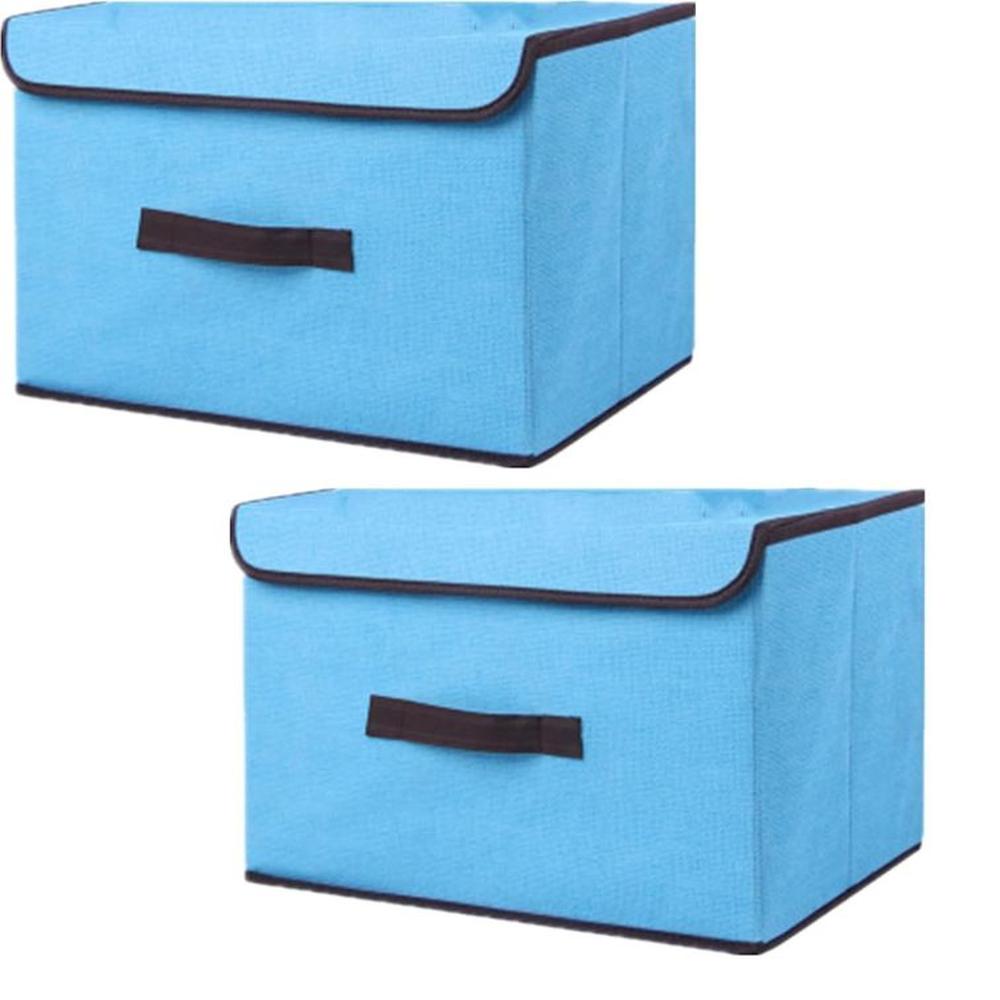 Pack x 2 Caja de Almacenamiento Multifuncional Plegable Turqueza Pack x 2 Caja de Almacenamiento Multifuncional Plegable Turqueza
