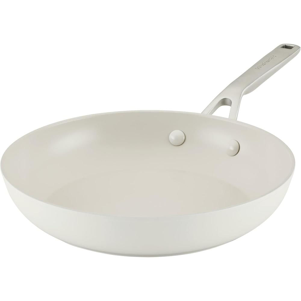 KitchenAid sartén 25 cm, cerámica anodizada dura | Porcelana blanca