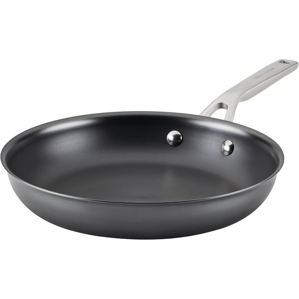 KitchenAid Nitro sartén acero al carbono 10 in / 25 cm, mango inox | Negro