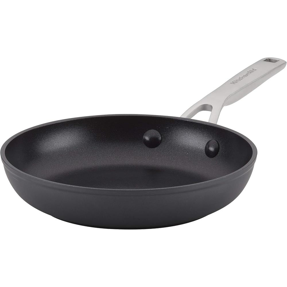 KitchenAid sartén 21 cm, inducción anodizada dura antiadherente | Negro mate