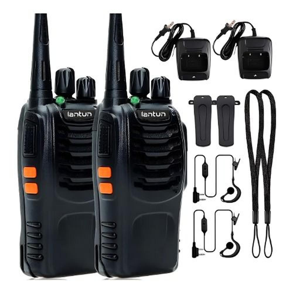 Walkie talkie portátil 5 km bidireccional 16 canales con linterna Negro Walkie talkie portátil 5 km bidireccional 16 canales con linterna Negro