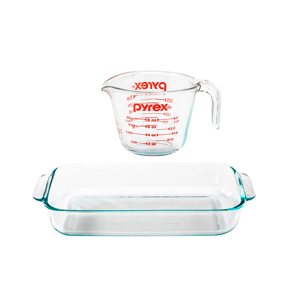 Set Fuente Rectangular Pyrex 2 LT + Taza 250ml 300453 Set Fuente Rectangular Pyrex 2 LT + Taza 250ml 300453