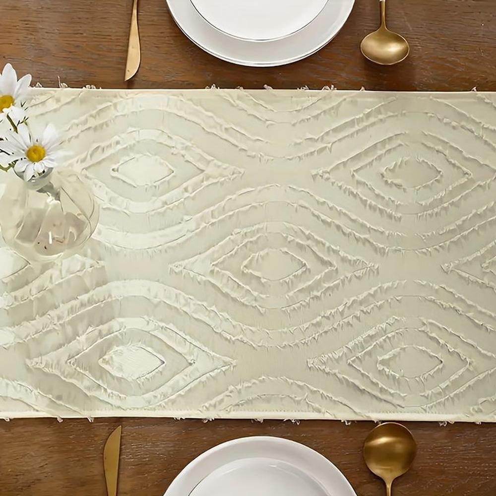 Camino de mesa satin crema 30 x 180 cm