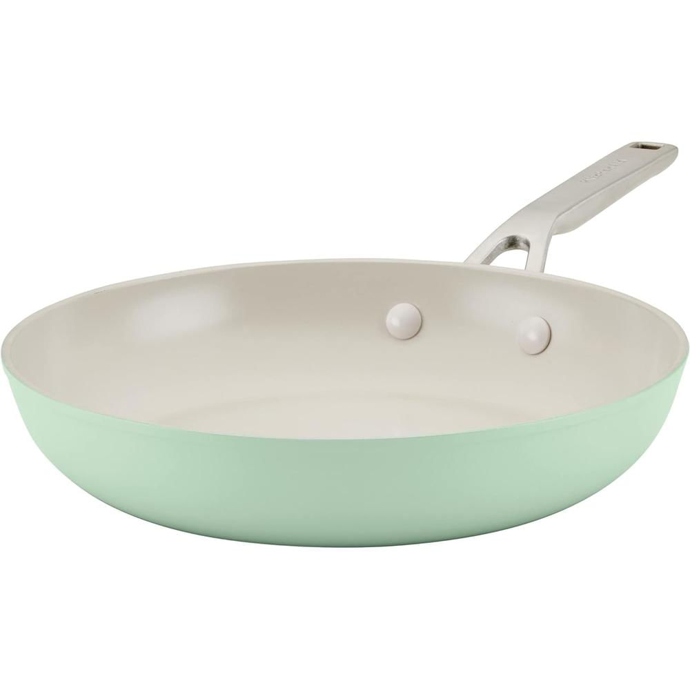 KitchenAid sartén anodizada dura 10 in / 25 cm, cerámica | Pistacho