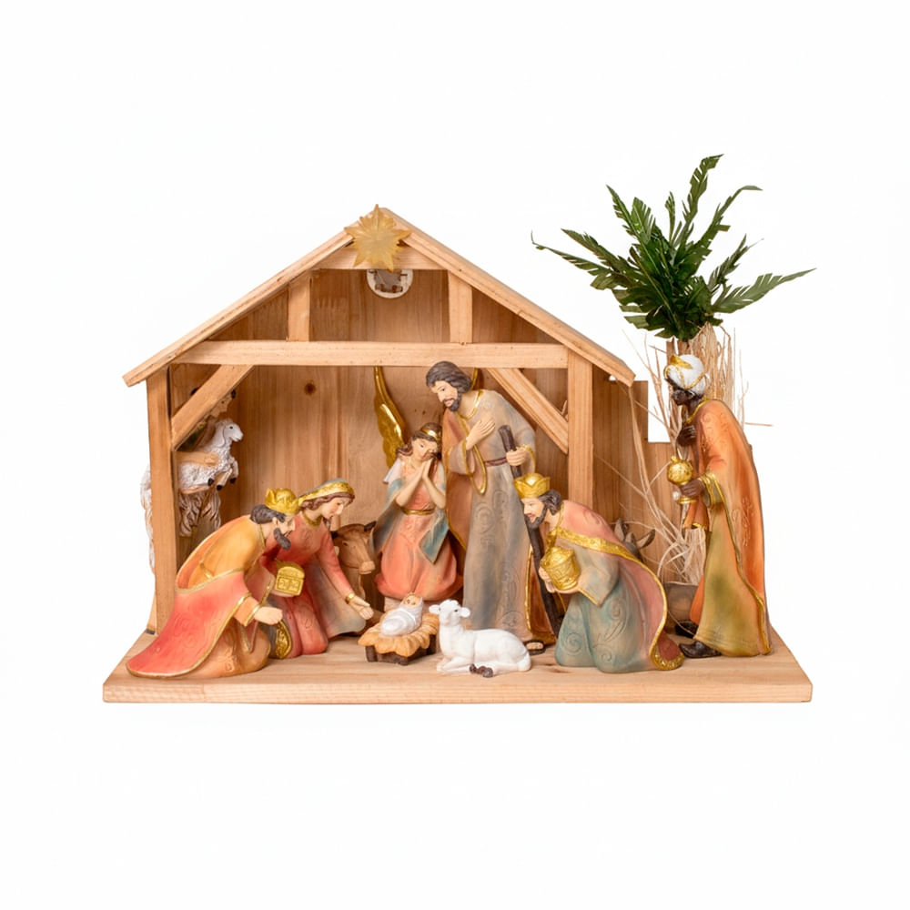 Nacimiento con Establo 33CM Poliresina
