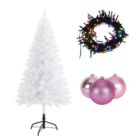 COMBO ÁRBOL DE NAVIDAD 1.8M + LUCES MUSICALES MULTICOLOR 100 FOCOS + 12 BOLAS DE 6CM IMP-ARBOL180RO