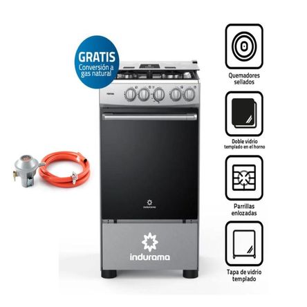 COCINA A GAS DE 4 HORNILLAS INDURAMA FONTANA mas Valvula para Gas COCINA A GAS DE 4 HORNILLAS INDURAMA FONTANA mas Valvula para Gas