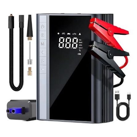 Arrancador de Baterías Portátil 1500A con Inflador Carsun Multicolor Arrancador de Baterías Portátil 1500A con Inflador Carsun Multicolor
