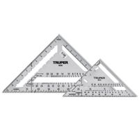 Pack 2 Escuadras de 7"" y 12"" de Aluminio para Drywall Truper