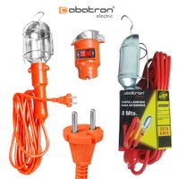 Luz de Trabajo con Protector de Metal 8 Metros ABATRON 18 AWG SWITCH