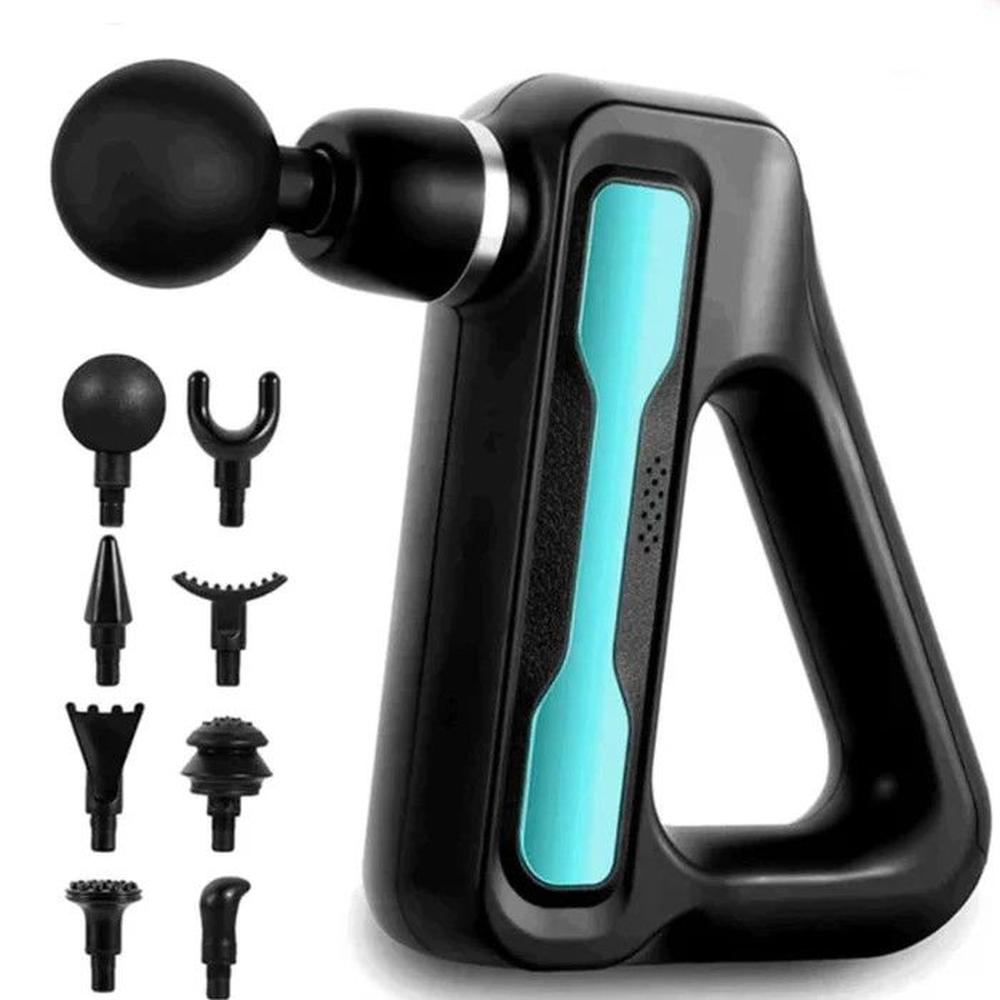 Pistola Masajeador Fascial Gun de Masaje Terapia 8 Cabezales