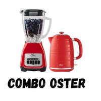 Combo OSTER Licuadora  BLSTKAG-RBP y Hervidor ROJO   BVSTKT4177R