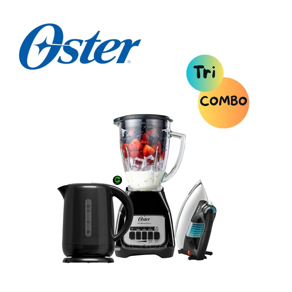 TRI-COMBO OSTER LICUADORA 1,5 L + HERVIDOR Y PLANCHA ClÁSICA