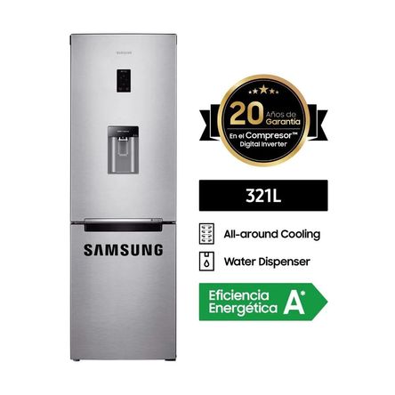 REFRIGERADORA SAMSUNG NO FROST 321 L BOTTOM FREEZER RB33J3830SA